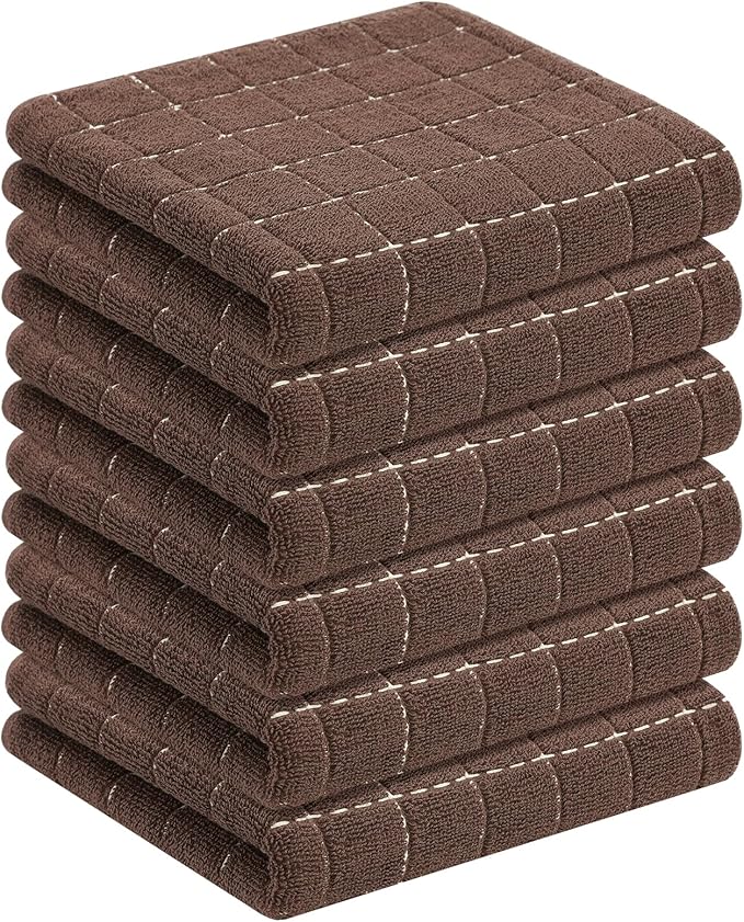 Homaxy 100% Cotton Terry Kitchen Towels, 6 Pack by Homaxy