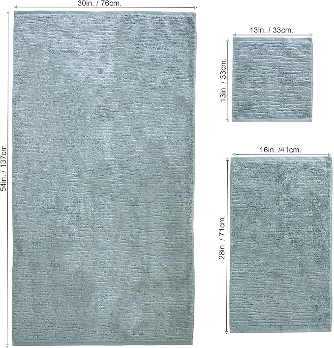 SKL Home CloudSoft Bath Towel Set, 100% Cotton Luxury, Teal | 2 Bath towels - Image 3