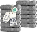 Chakir Turkish Linens 100% Cotton 12-Pack Washcloths 13x13, Oeko-Tex Certified by ChakirTurkishLinens
