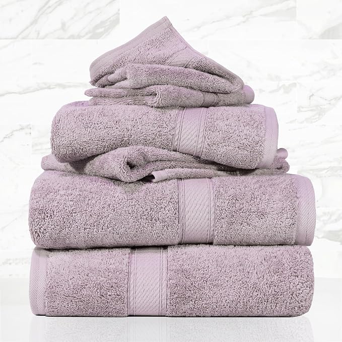 SUPERIOR Egyptian Cotton Ultra Plush & Absorbent, 6 Piece Set, Soft Luxury - Image 2
