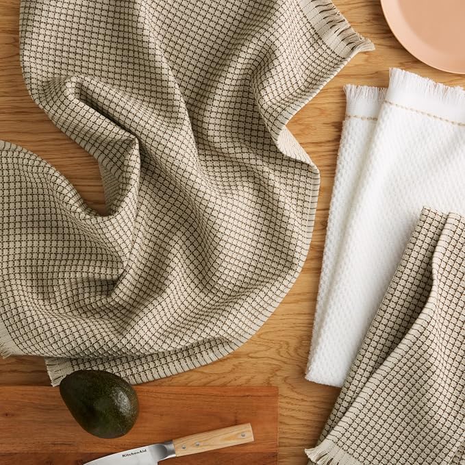 KitchenAid Gourmet Series Gridlines Kitchen Towels 3-Pack Set, 100% Cotton - Image 2