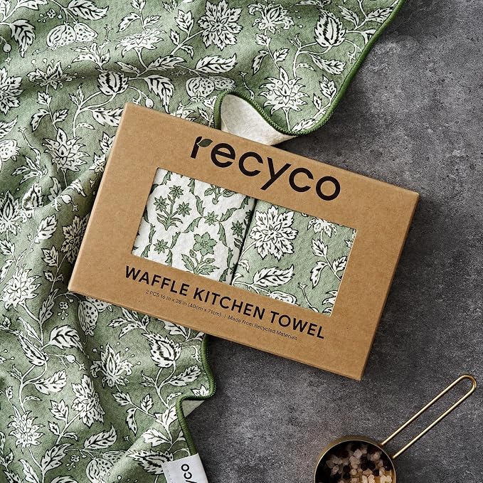 RECYCO Waffle Kitchen Towel Set of 2 - Image 7