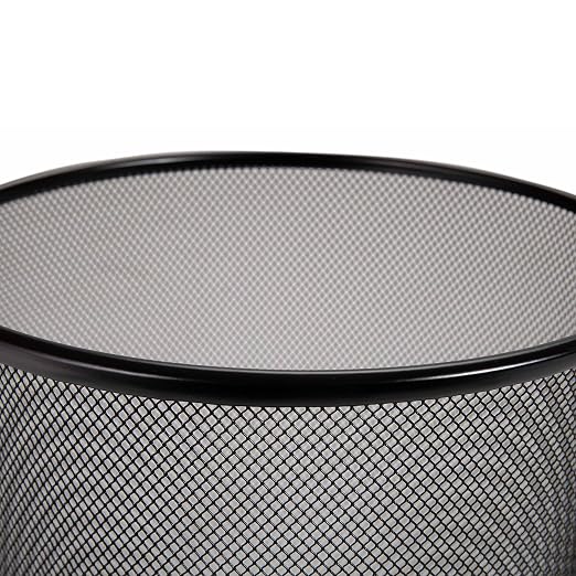 2-Pack 6-Gallon Round Steel Mesh Trash Can, Recycling Wastebasket - Image 2