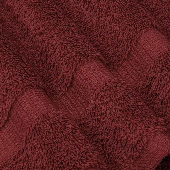 Chakir Turkish Linens 100% Cotton 4-Pack Washcloths 13x13, Cranberry | Premium - Image 4