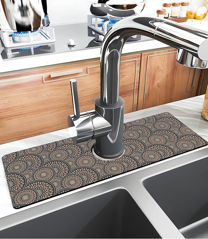 Kitchen Sink Splash Guard Faucet Mat Super Absorbent Fast Drying Mat Sink - Image 2