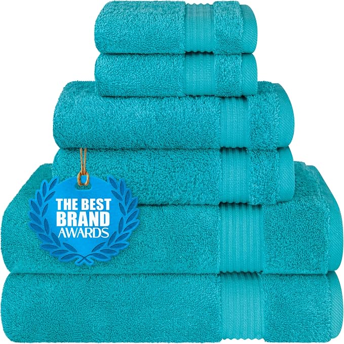 Cotton Paradise 100% Cotton Turkish Towel Set, Soft Absorbent Quick Dry by UNITEDHOMETEXTILE