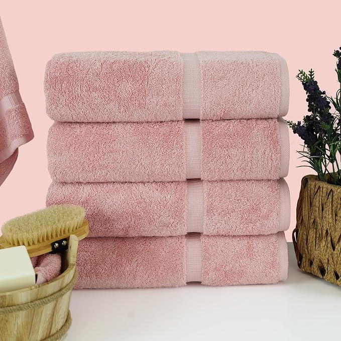 Chakir Turkish Linens 100% Cotton 4-Pack Bath Towels 27x54, Oeko-Tex Certified - Image 2
