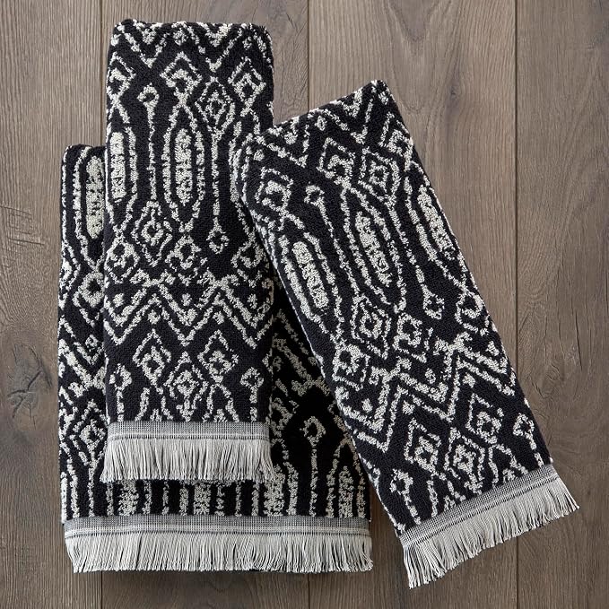 SKL Home Nador Hand Towel Set-2pc, Premium 100% Cotton, reversible jacquard. - Image 7