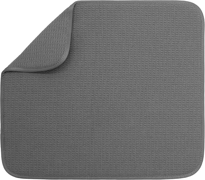 S&T INC. Dish Drying Mat, Charcoal Grey | Absorbent Microfiber, Kitchen Counter by STINC
