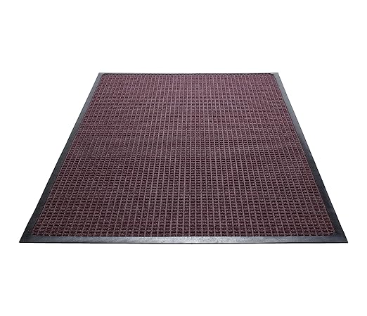 Guardian WaterGuard Indoor/Outdoor Wiper Scraper Floor Mat, Rubber/Nylon, 4'x16', Burgundy