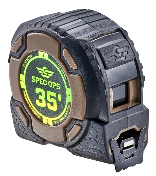 Spec Ops Elite Heavy Duty Tape Measure, 35 Ft Magnetic by SpecOps
