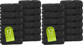 White Classic Black Washcloths Set by WhiteClassic