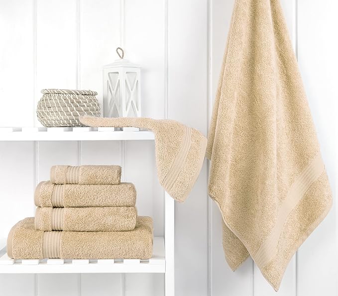 Cotton Paradise 100% Cotton Turkish Towel Set, Soft Absorbent Quick Dry - Image 2