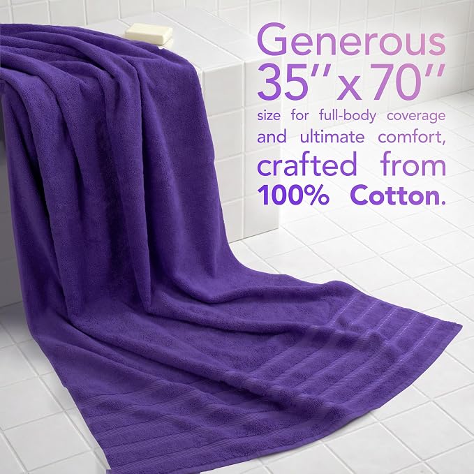 American Soft Linen 100% Cotton Luxury Turkish Towels, 35x70 XL Bath Sheet | - Image 2