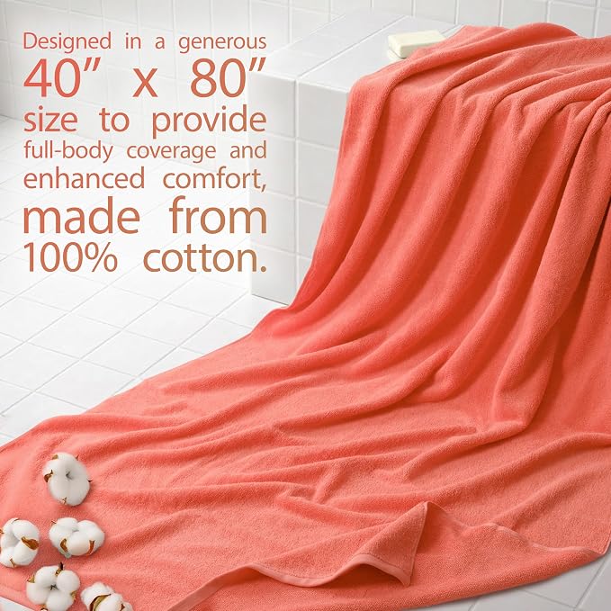 Cotton Paradise 100% Cotton Turkish Towel, Soft Absorbent Quick Dry, 40x80 - Image 2