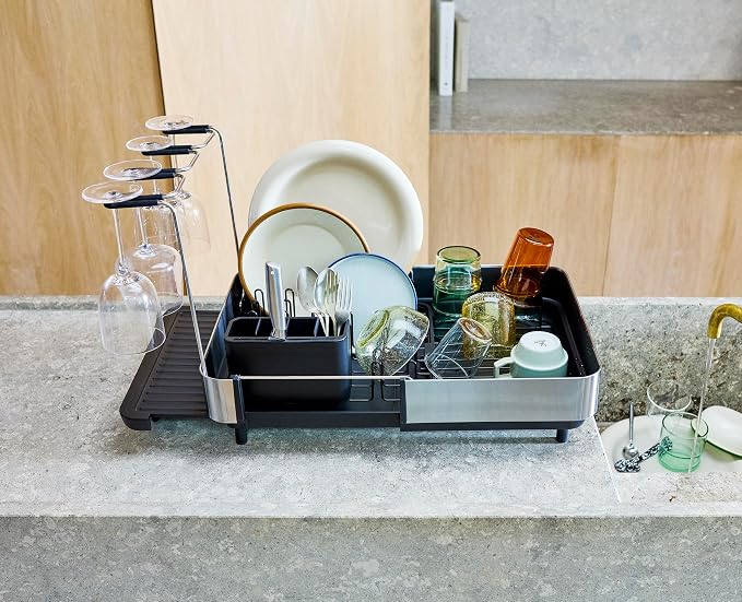 Joseph Joseph Extend Steel Plus Extendable Dish Rack Steel, Small to Large Dish - Image 3