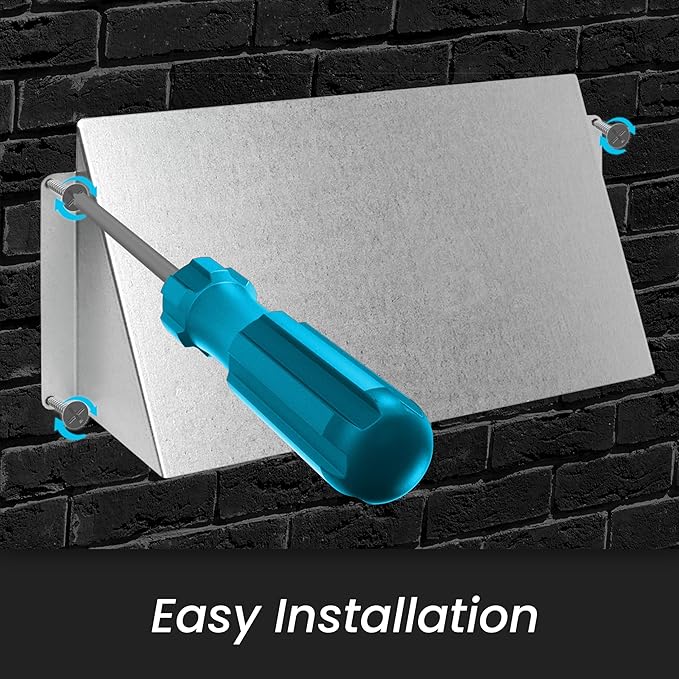 10" x 3" Galvanized Steel Vent Cover - Duct Exhaust/Inlet Rain Deflector - Weatherproof Guard for Open Ventilation Systems - Indoor/Outdoor Vent Hood - Air Vent Grille Protection Roof