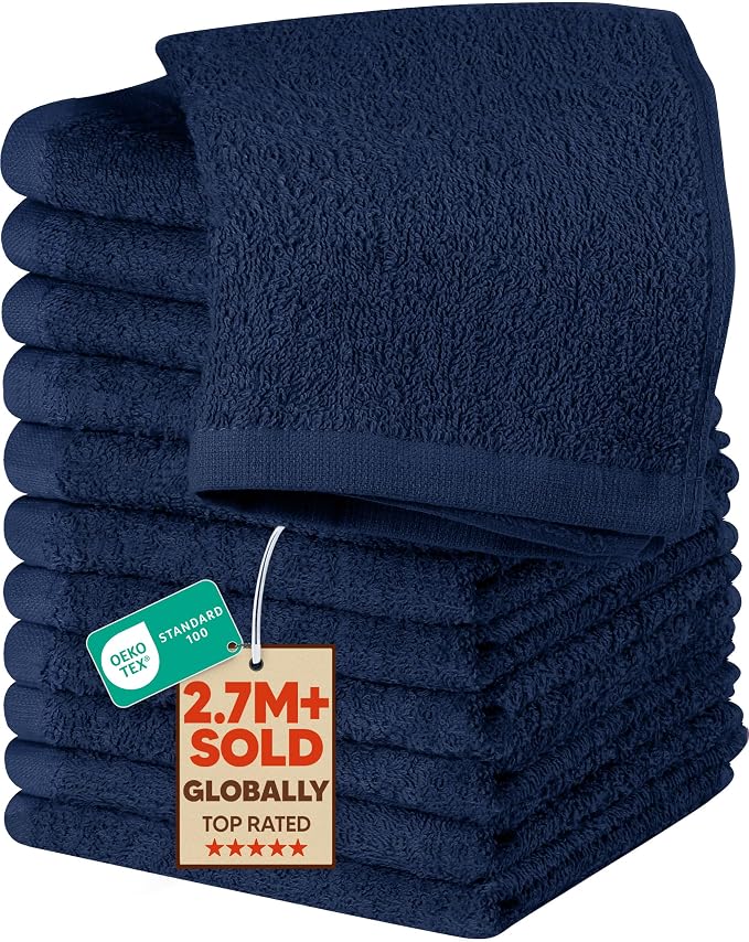 Utopia Towels 12 Pack Cotton Washcloths Set, 100% Ring Spun Cotton, Premium by Unknown