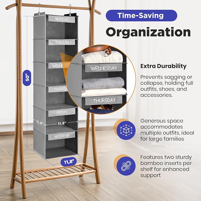 Handy Laundry Hanging Clothes Organizer - Image 2