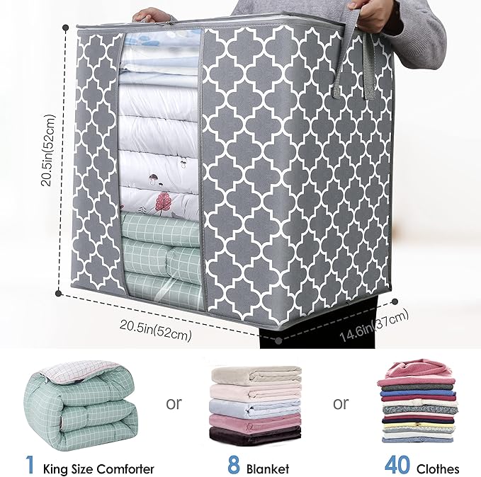 Storage Bags 8 Pack 100L Clothes Organization and Storage Containers | Large - Image 2