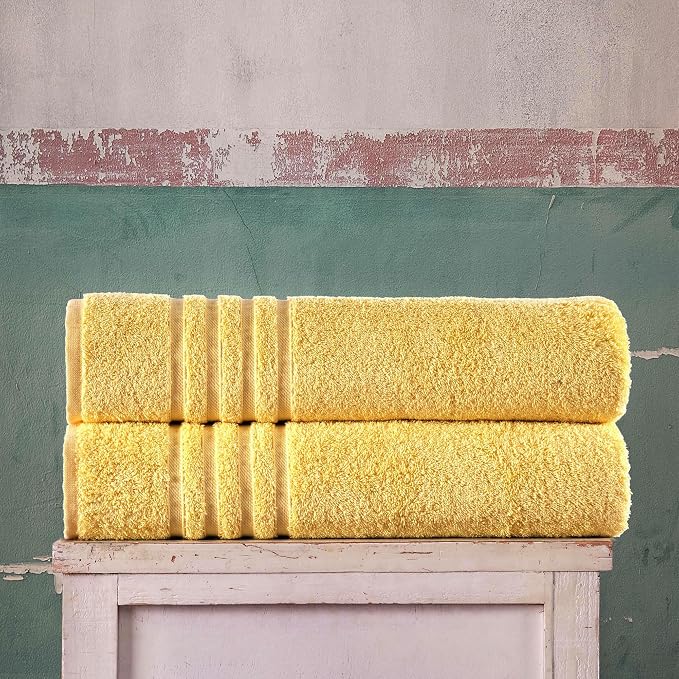 Hawmam Linen Jumbo Large Bath Sheets Towels 2 Pack Soft and Absorbent - Image 2