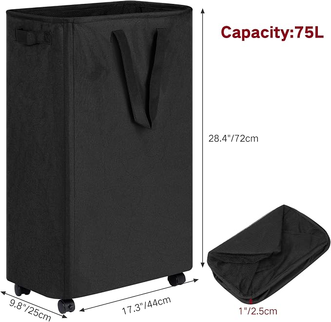 efluky Slim Laundry Hamper - Image 2