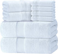 Luxury White Bath Towel Set of 8 Pieces by WhiteClassic