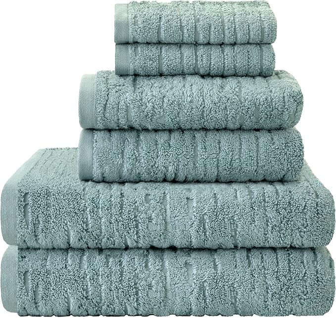 SKL Home CloudSoft Bath Towel Set, 100% Cotton Luxury, Teal | 2 Bath towels by SKLHomebySaturdayKnightLtd