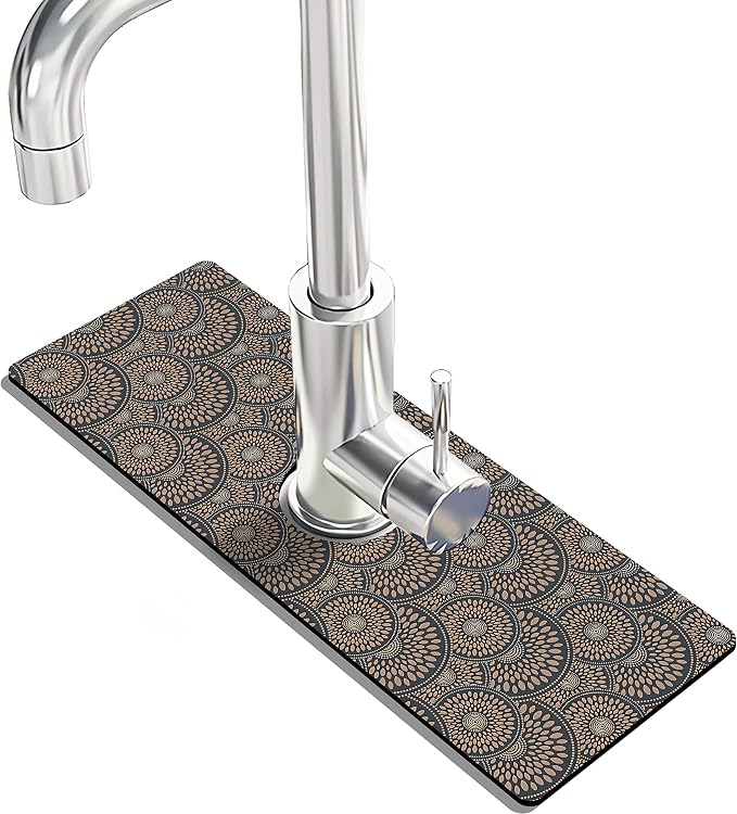 Kitchen Sink Splash Guard Faucet Mat Super Absorbent Fast Drying Mat Sink by THIDEAPE