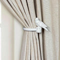 Curtain Drapery Holdbacks with Resin Bird, Wall Mount Drapery Hooks Holders by ILAISIHOME