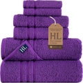 Hawmam Linen Purple 6 Piece Bath Towels Set by HawmamLinen