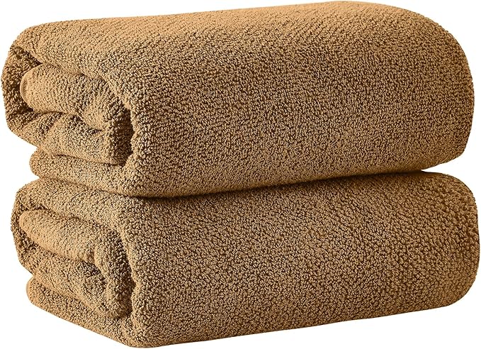 Great Bay Home 100% Cotton Oversized 2 Pack 68x35 Extra Large Towel Set by GreatBayHome