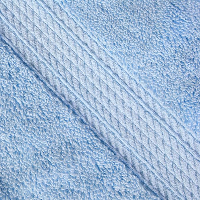 SUPERIOR Egyptian Cotton Ultra Plush & Absorbent, 3 Piece Set, Light Blue | - Image 3