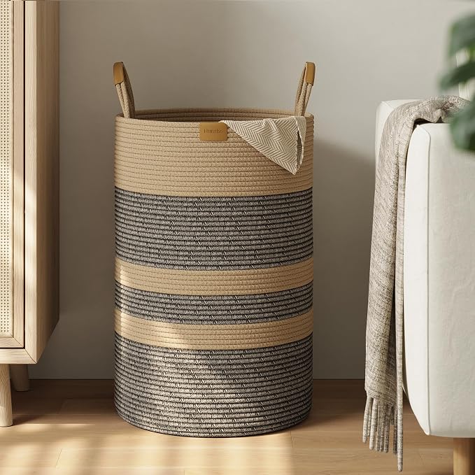 Nunsino 75L Striped Laundry Hamper by Nunsino