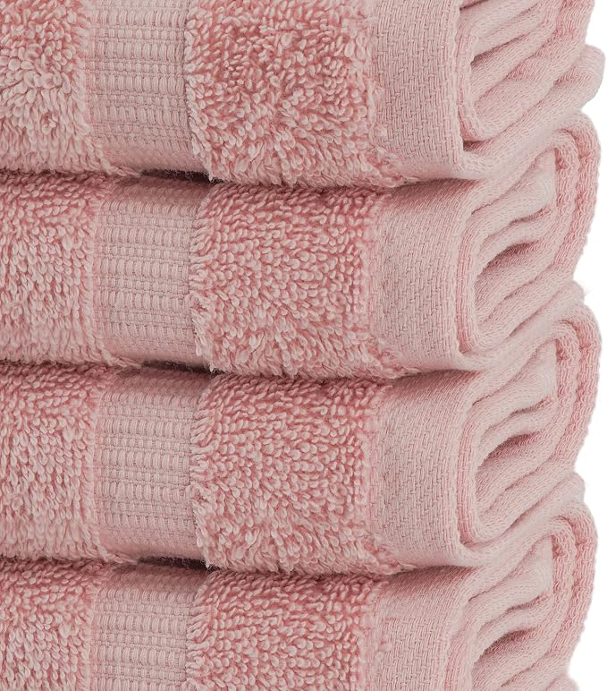 Chakir Turkish Linens 100% Cotton 4-Pack Washcloths 13x13, Oeko-Tex Certified - Image 3