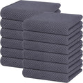 Homaxy 100% Cotton Waffle Weave Kitchen Dish Towels 12-Pack, Dark Grey | 13 x by Homaxy