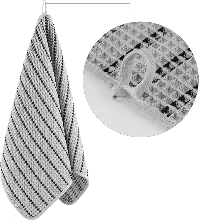 POLYTE 430 GSM Poly Blend Microfiber Quick Dry Waffle Hand Towel, 16x30 in | 4 - Image 3