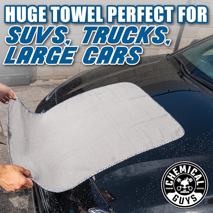Chemical Guys, Waffle Weave Gray Matter Microfiber Drying Towel, 25 x 36 in - Image 9