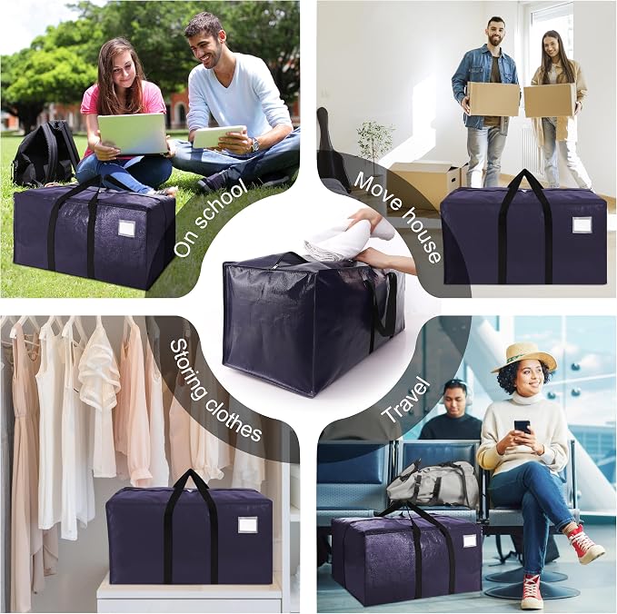 VELVETSURE Heavy Duty Extra Large Moving Bags W/Backpack Straps - Image 6