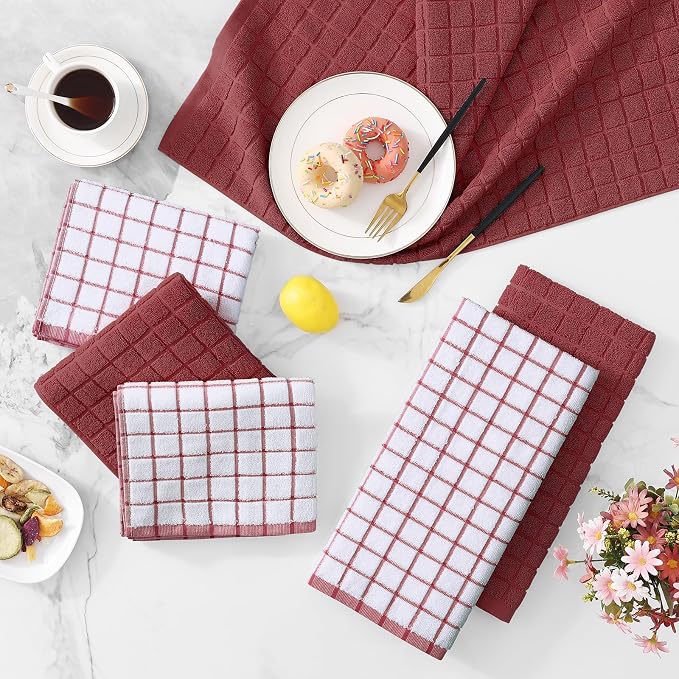 Homaxy Large Premium Cotton Kitchen Towels 16"x 28", 4 Pack - Image 9
