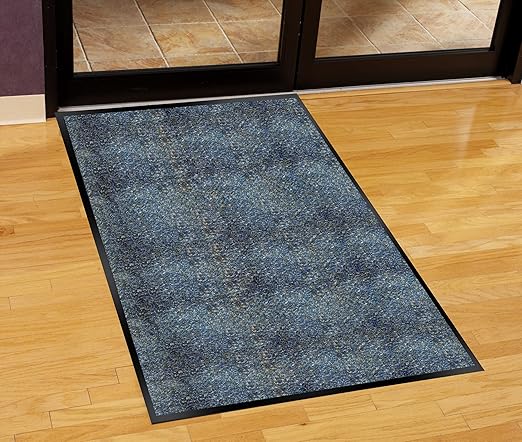 Guardian Silver Series Indoor Walk-Off Floor Mat, Vinyl/Polypropylene, 4'x60', Speckled Blue