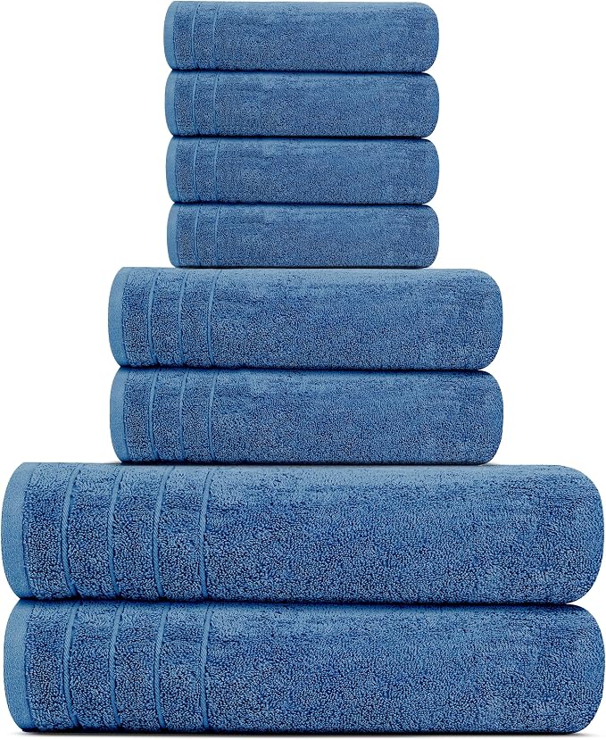 8 Piece Towel Set, 2 XL Bath, 2 Hand, 4 Washcloth, Lighter Weight, Quicker to - Image 5
