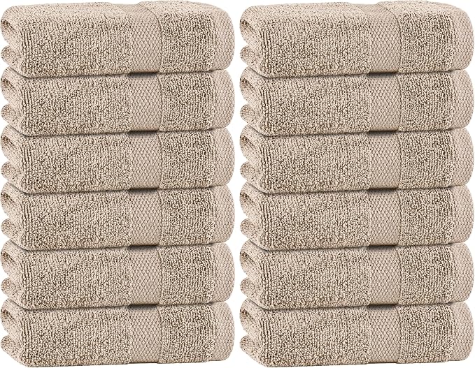 White Classic Taupe Hand Towels by WhiteClassic