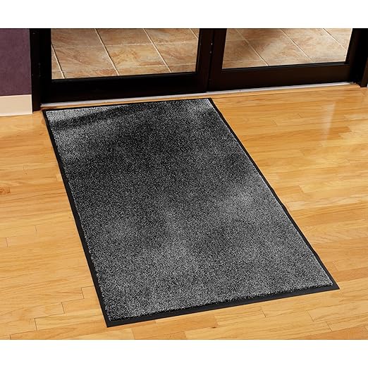 Guardian Silver Series Indoor Walk-Off Floor Mat, Vinyl/Polypropylene, 3'x4', Walnut
