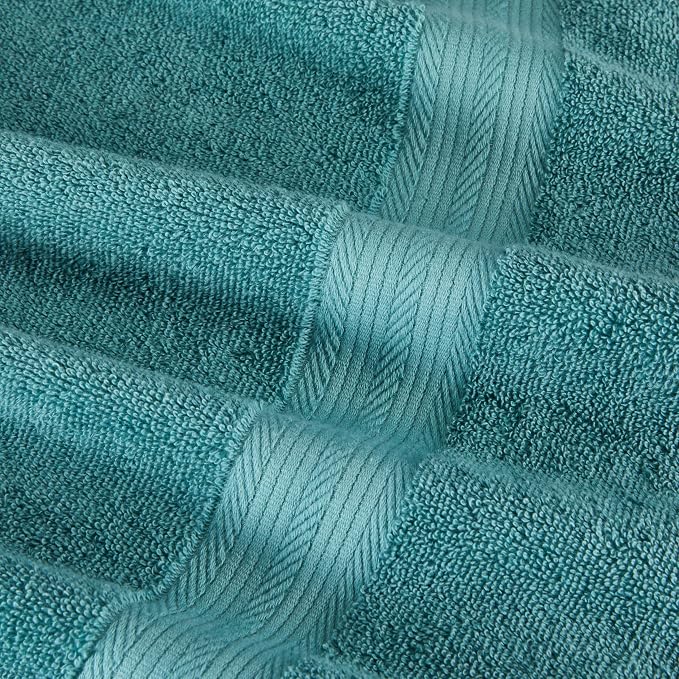 Amazon Basics Fade-Resistant 100% Cotton Bath Towel, Teal Green - Image 5