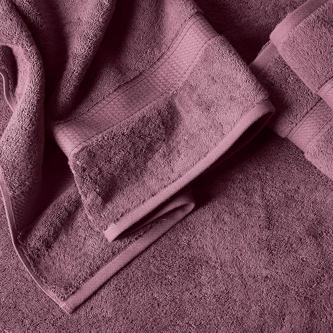 SUPERIOR Egyptian Cotton Ultra Plush & Absorbent, 12 Piece Set, Plum | - Image 7