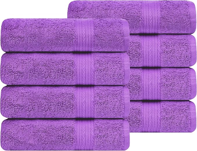 Ample Decor 100% Cotton Hand Towels 18x28 Inches, 600 GSM, Soft & Absorbent by AmpleDecor