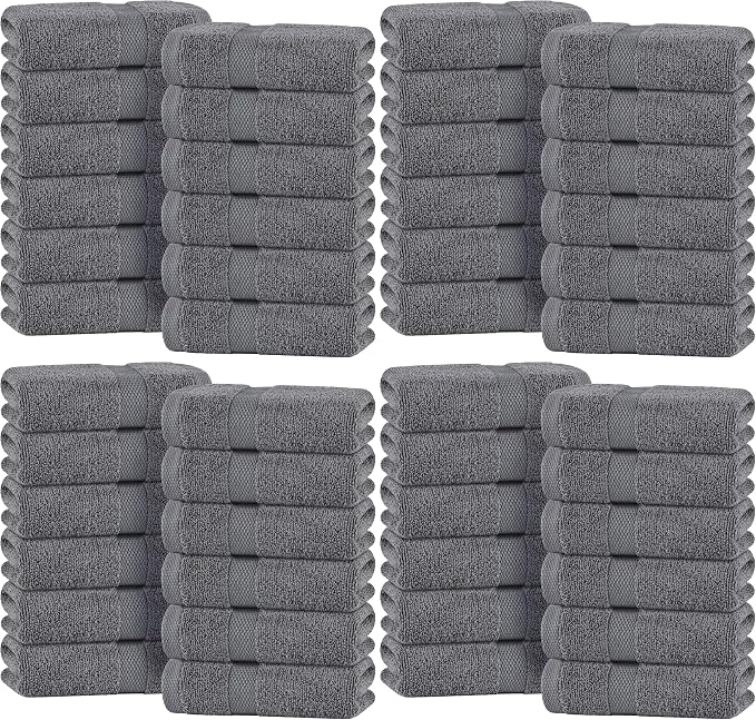 White Classic Wealuxe Grey Hand Towels by WhiteClassic