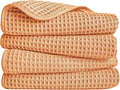 POLYTE 430 GSM Poly Blend Microfiber Quick Dry Waffle Hand Towel, 16x30 in | 4 by Polyte