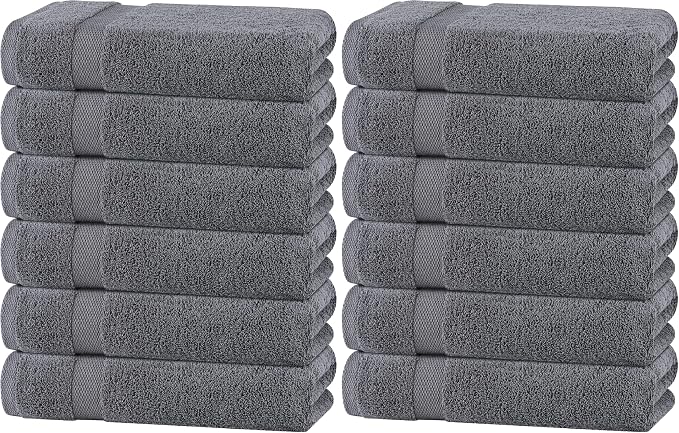 White Classic Wealuxe Grey Towels by WhiteClassic